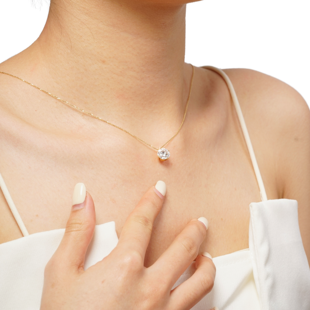 2.24ct Lab Grown Diamond Four Prong Necklace