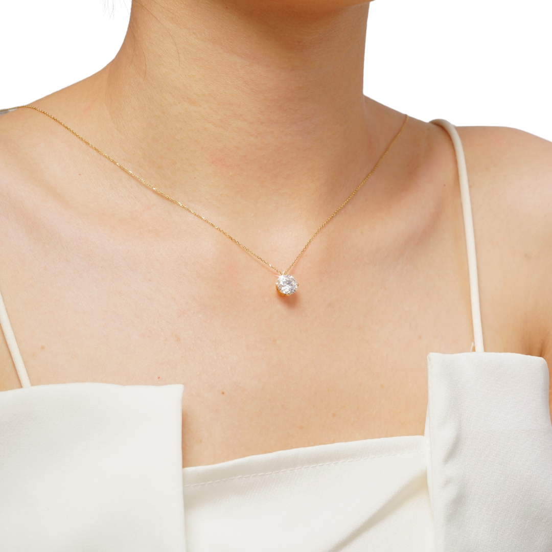 2.24ct Lab Grown Diamond Four Prong Necklace