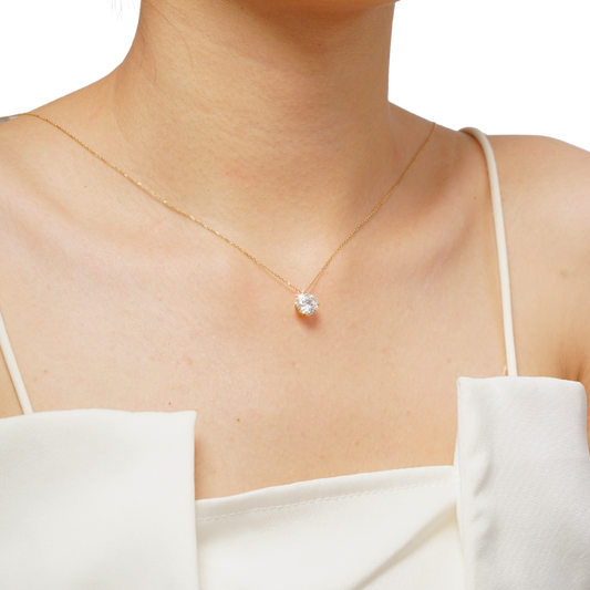 2.24ct Lab Grown Diamond Four Prong Necklace