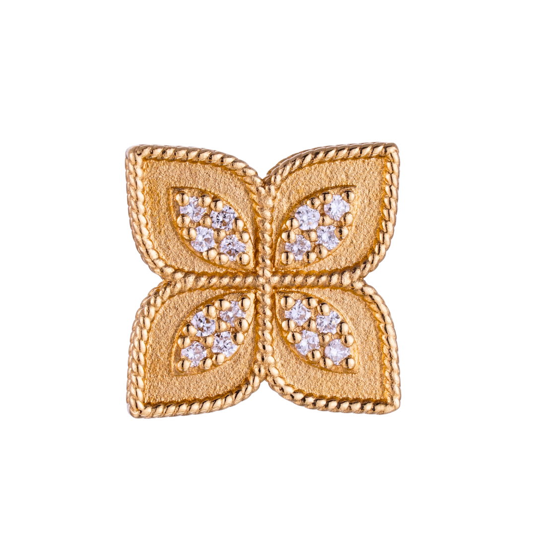 0.20ct small clover earrings lab diamond