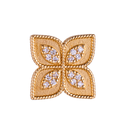 0.20ct small clover earrings lab diamond