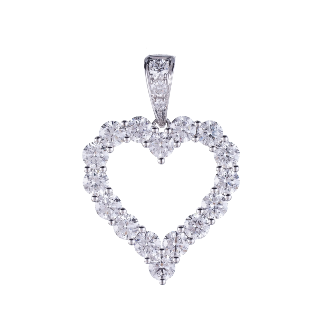 2.69ct Lab Grown Diamond Heart Pendant HMII
