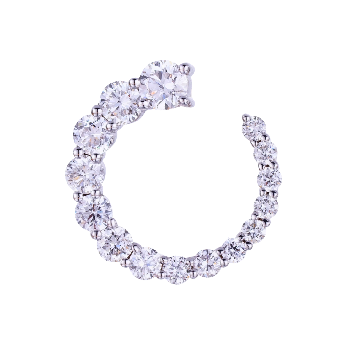 1.4ct Lab Grown Diamond Gradual Spiral Halo Earrings