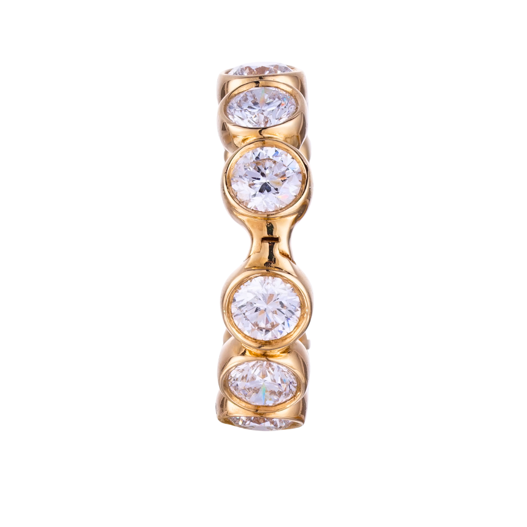 3ct Lab Grown Diamond Bezel Set Hoop Earrings