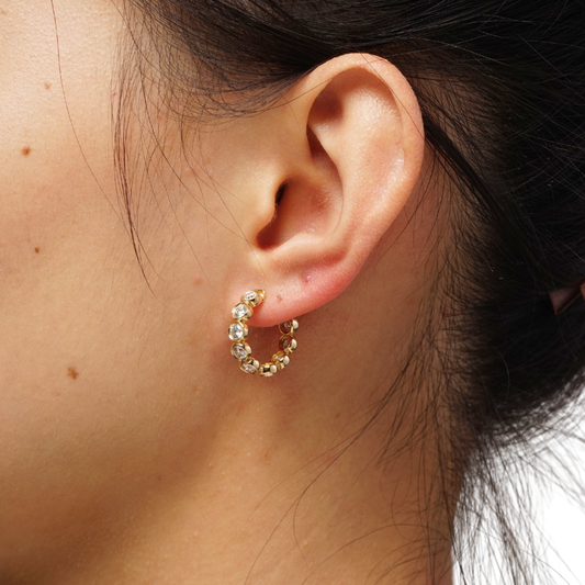 3ct Lab Grown Diamond Bezel Set Hoop Earrings
