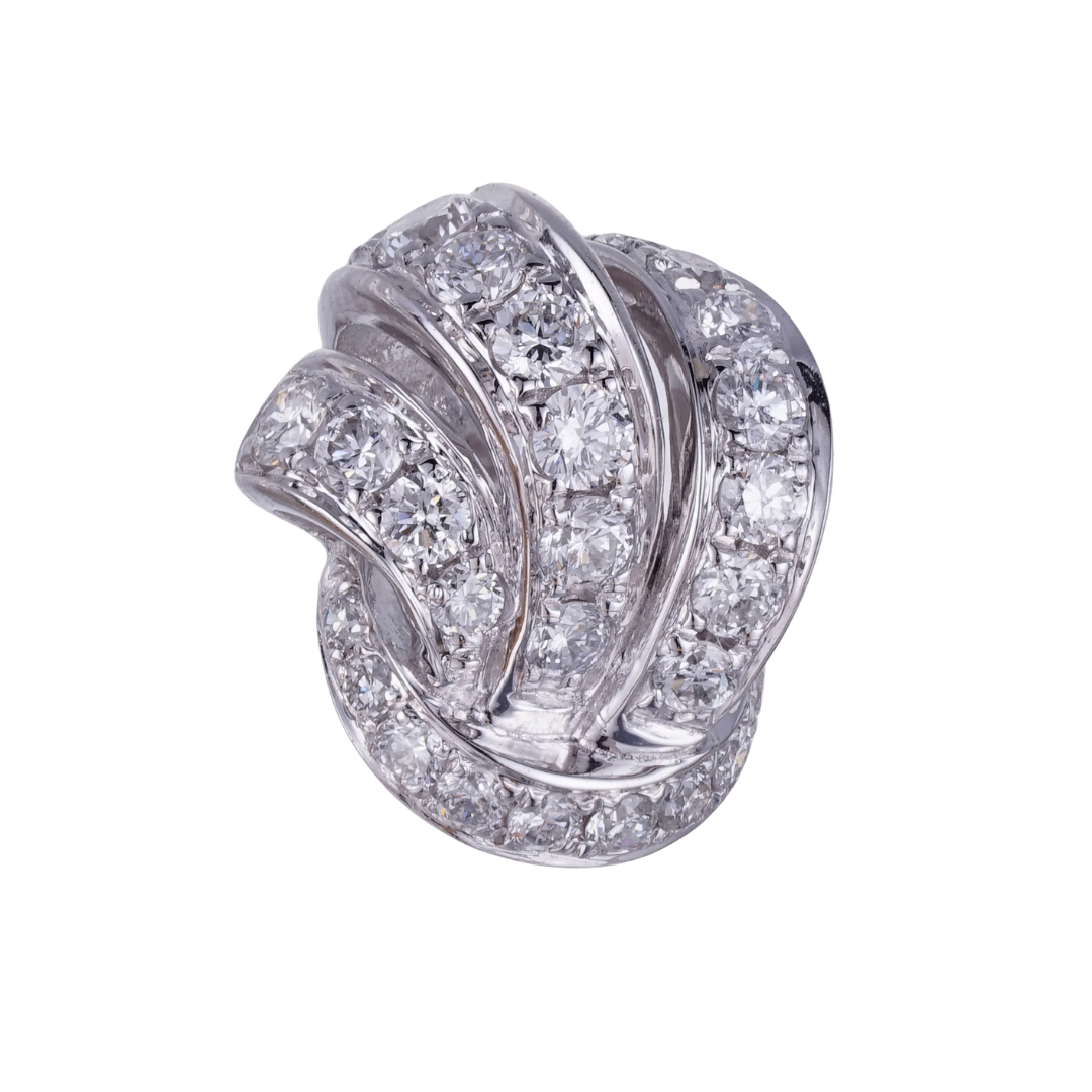 1.02ct Lab Grown Diamond Hydrangea Flower Stud Earrings