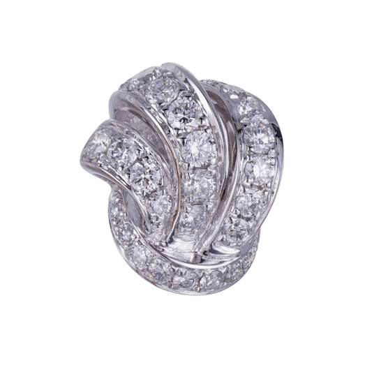 1.02ct Lab Grown Diamond Hydrangea Flower Stud Earrings
