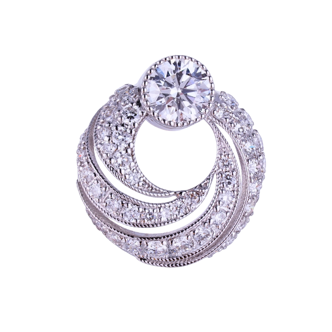 1.48ct Lab Grown Diamond Spiral Stud Earrings