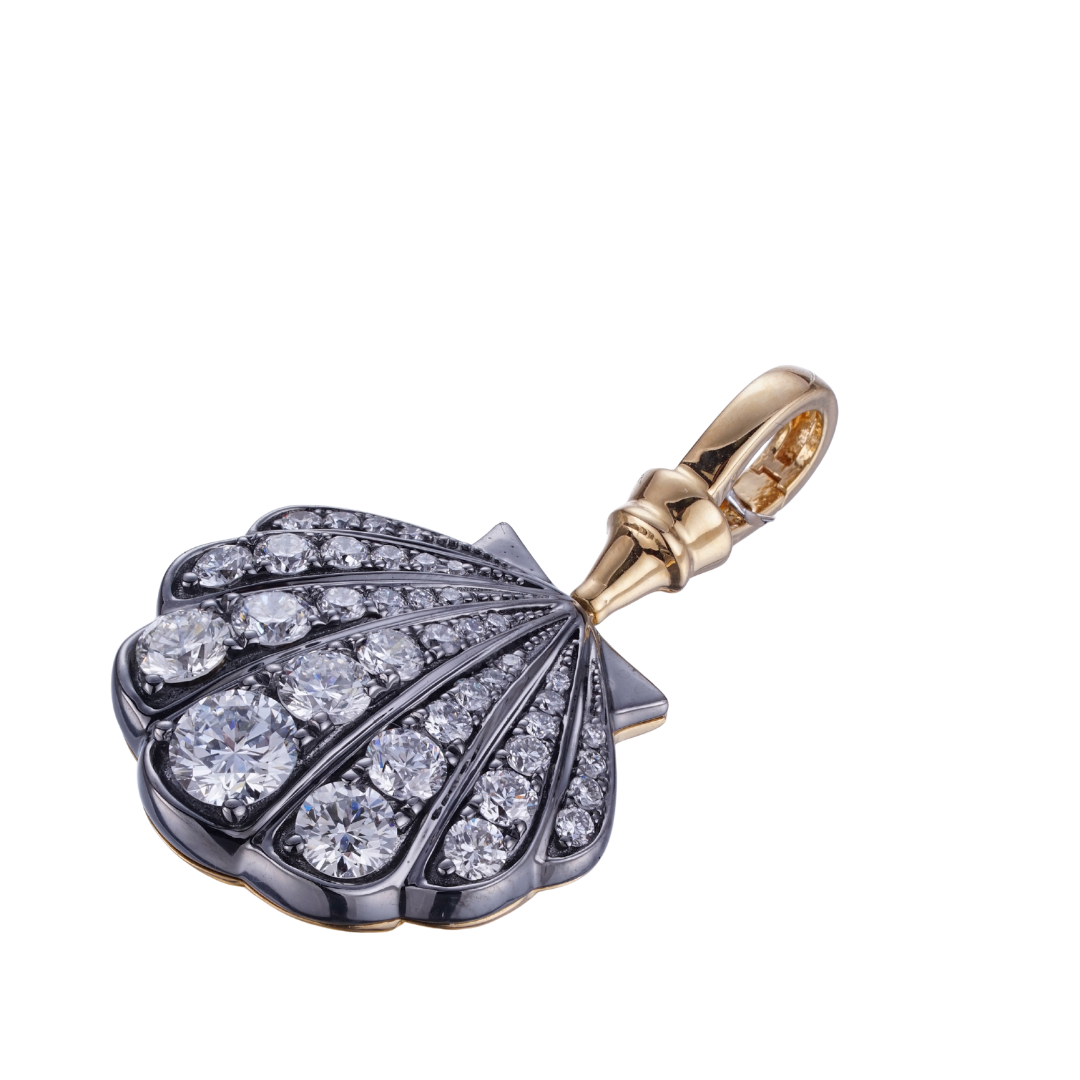 1.27ct scallop pendant JESSICA-LS lab diamond