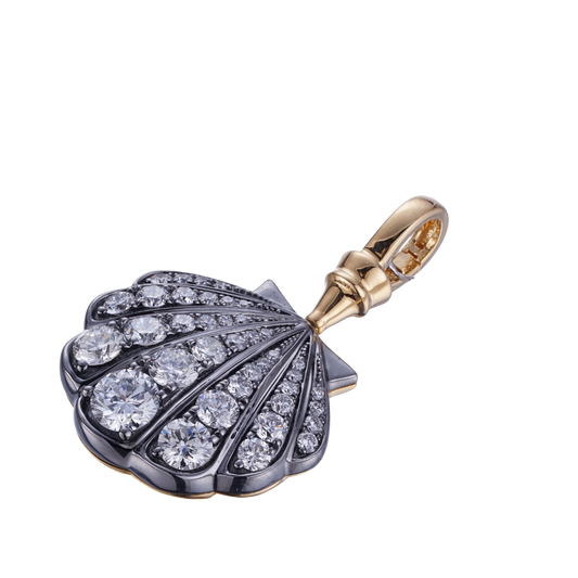 1.27ct scallop pendant JESSICA-LS lab diamond