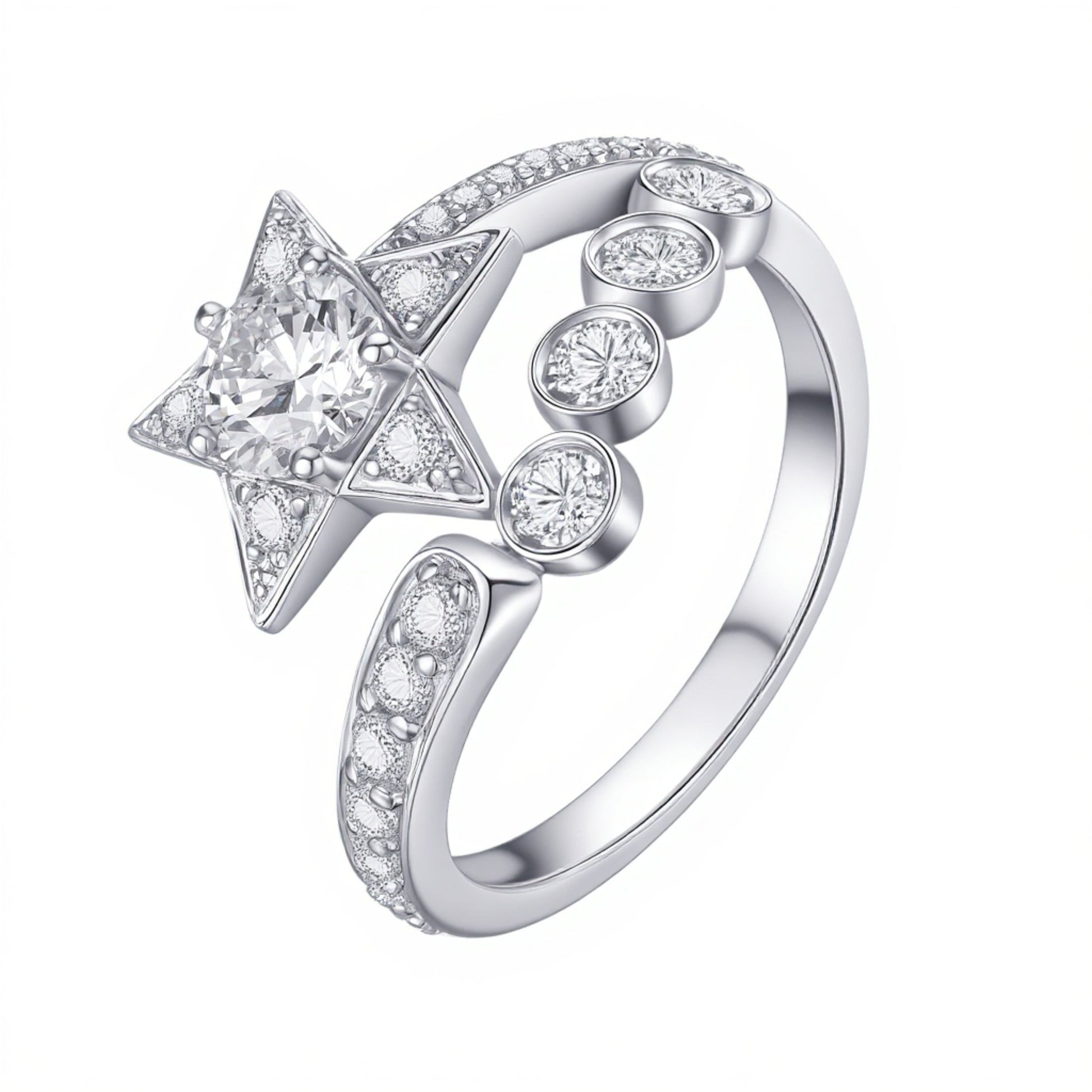 0.54ct Lab-Grown Diamond Ring - 14K White Gold - 5.0ct