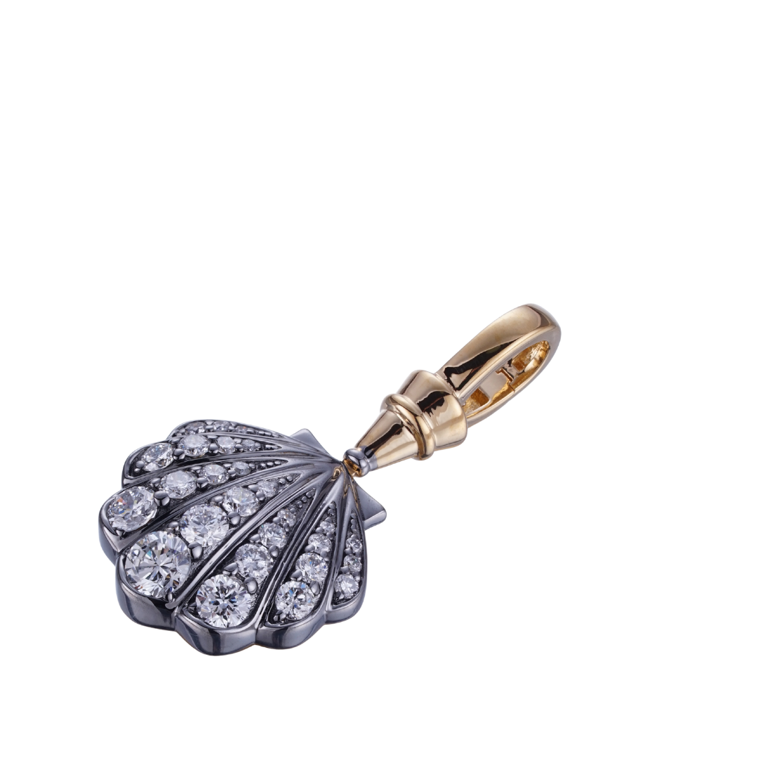 0.55ct scallop pendant JESSICA-S lab diamond