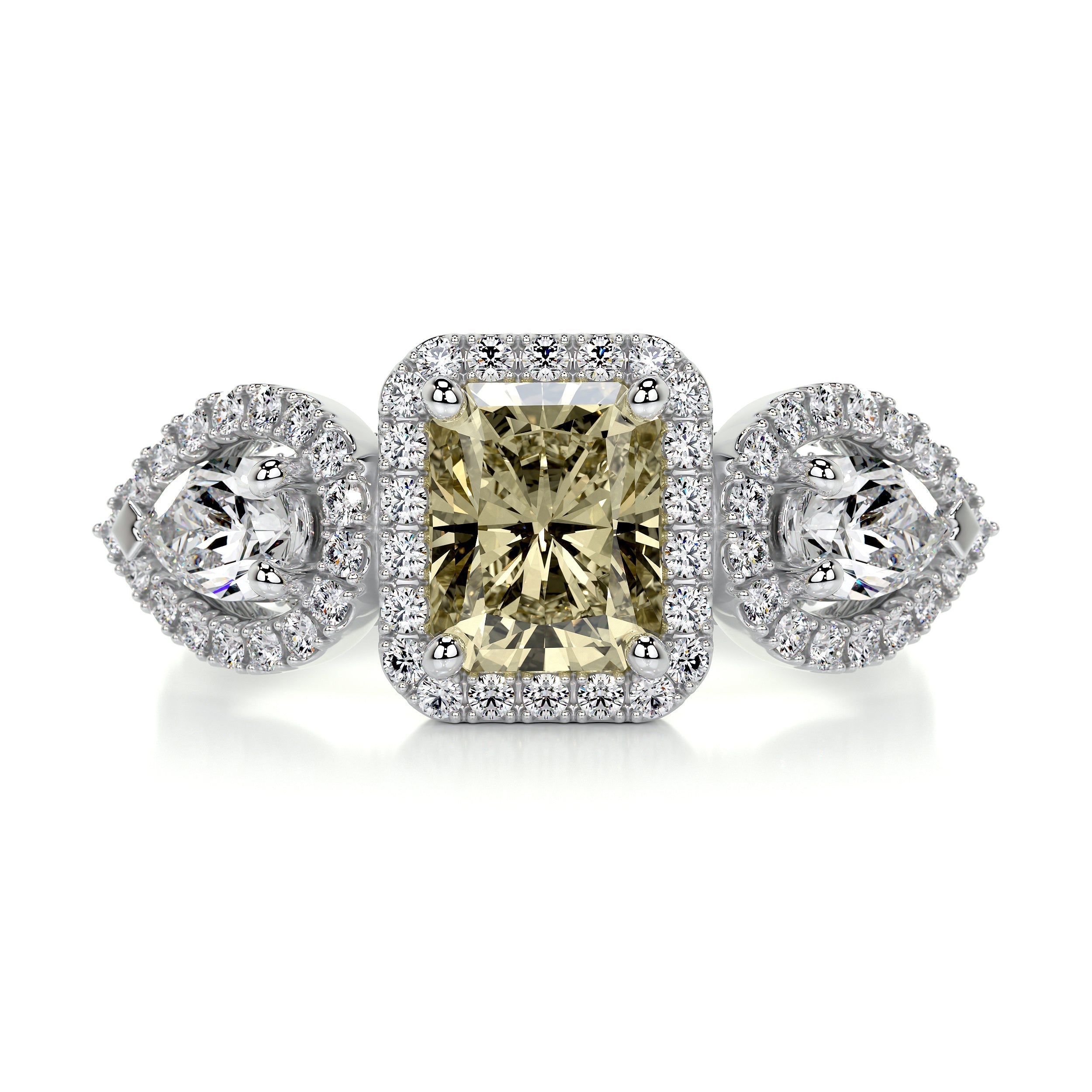 Violet Fantasy Diamond Engagement Ring - 18K White Gold (RTS)