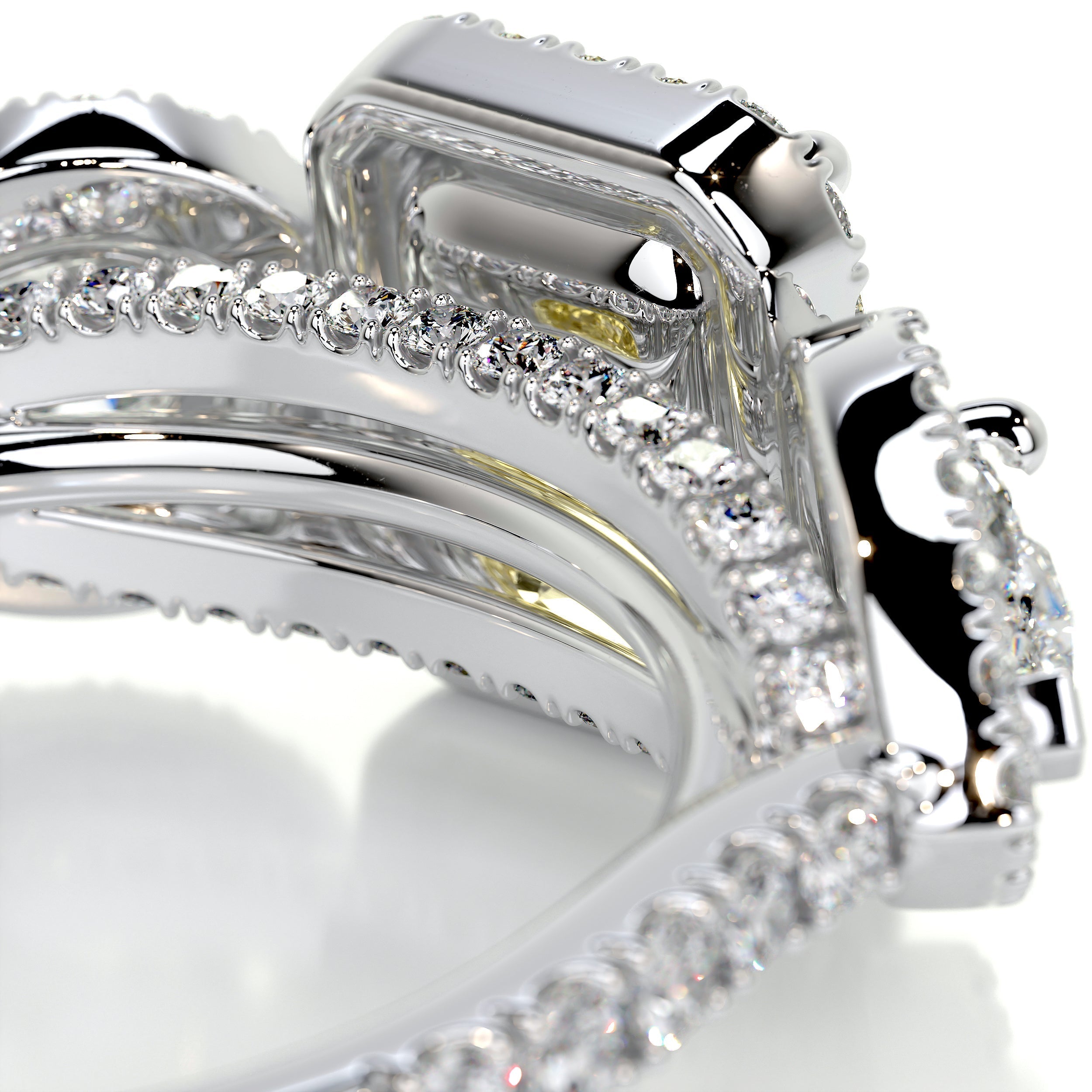 Violet Fantasy Diamond Engagement Ring - 18K White Gold (RTS)