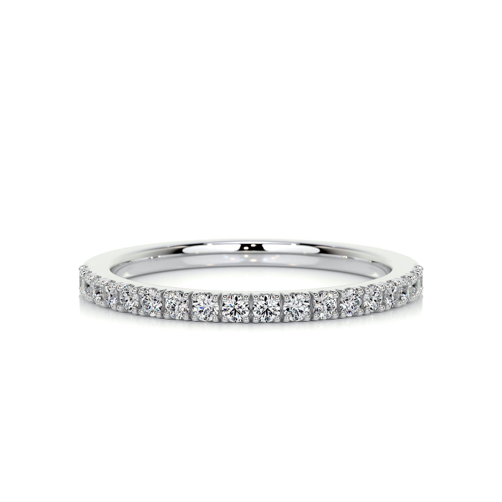 Stephanie Diamond Wedding Ring   (0.3 Carat) - 14K White Gold (RTS)