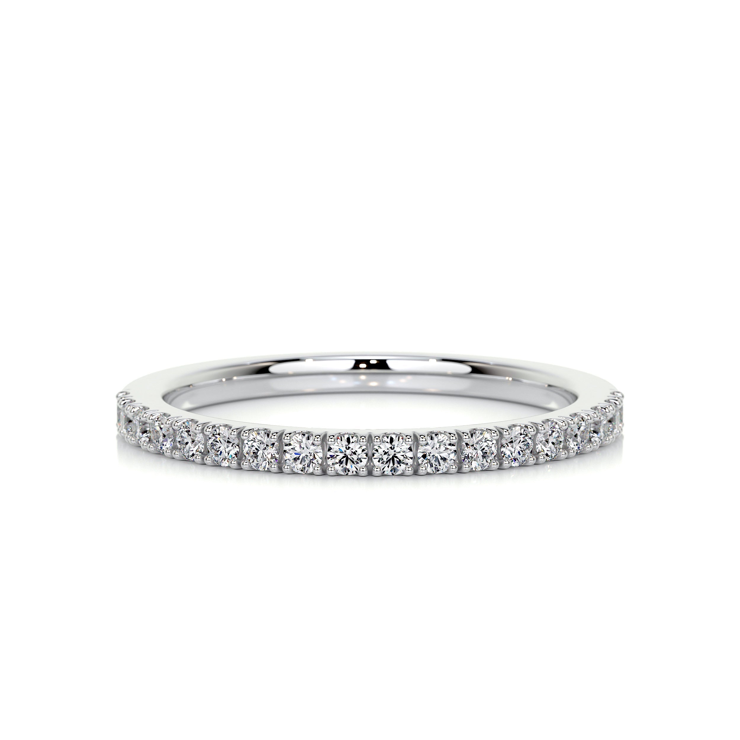 Stephanie Diamond Wedding Ring   (0.3 Carat) - 14K White Gold (RTS)