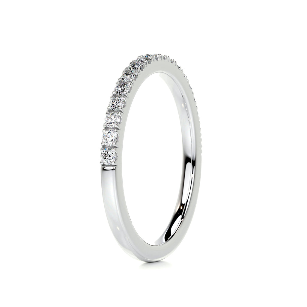 Stephanie Diamond Wedding Ring   (0.3 Carat) - 14K White Gold (RTS)