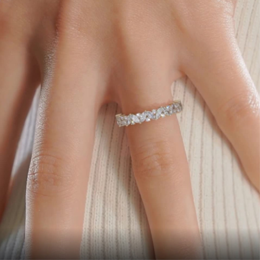Regina Lab Grown Diamond Wedding Ring   (1 Carat) -18K Yellow Gold (RTS)