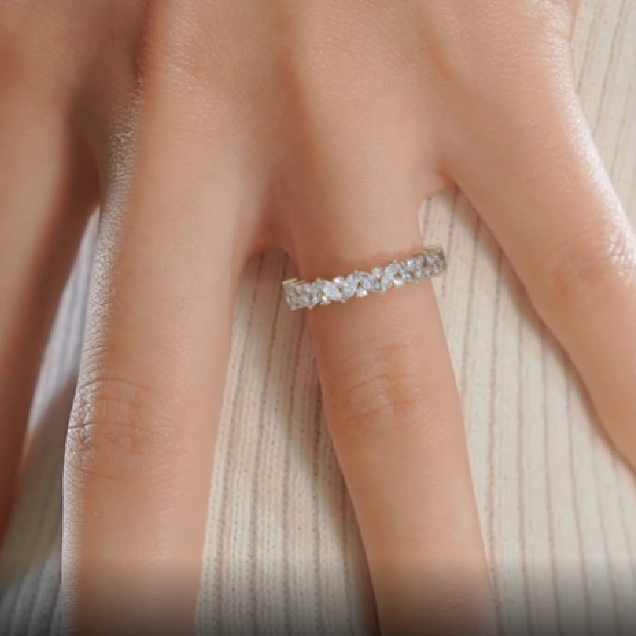Regina Lab Grown Diamond Wedding Ring   (1 Carat) -18K Yellow Gold (RTS)
