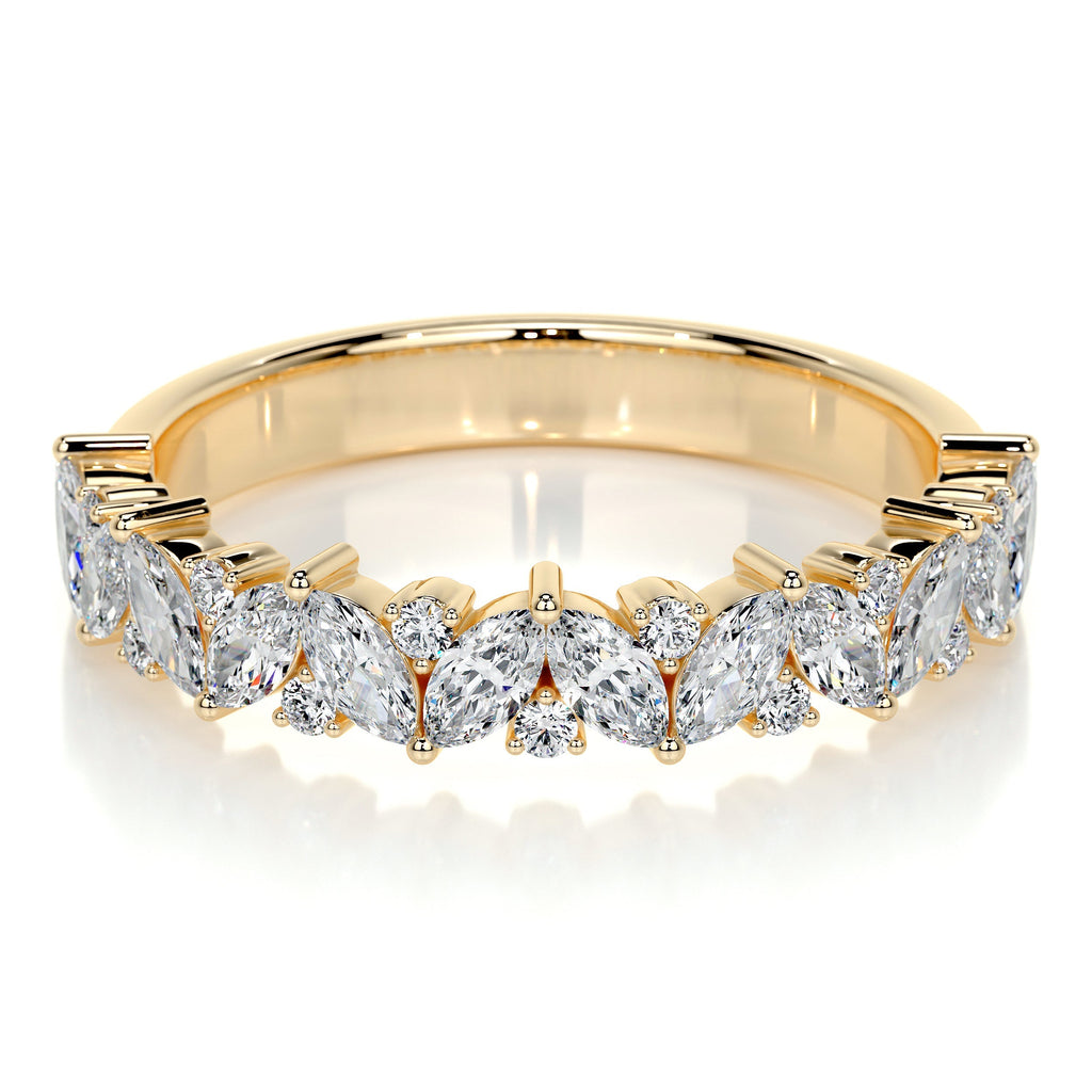 Regina Lab Grown Diamond Wedding Ring   (1 Carat) -18K Yellow Gold (RTS)
