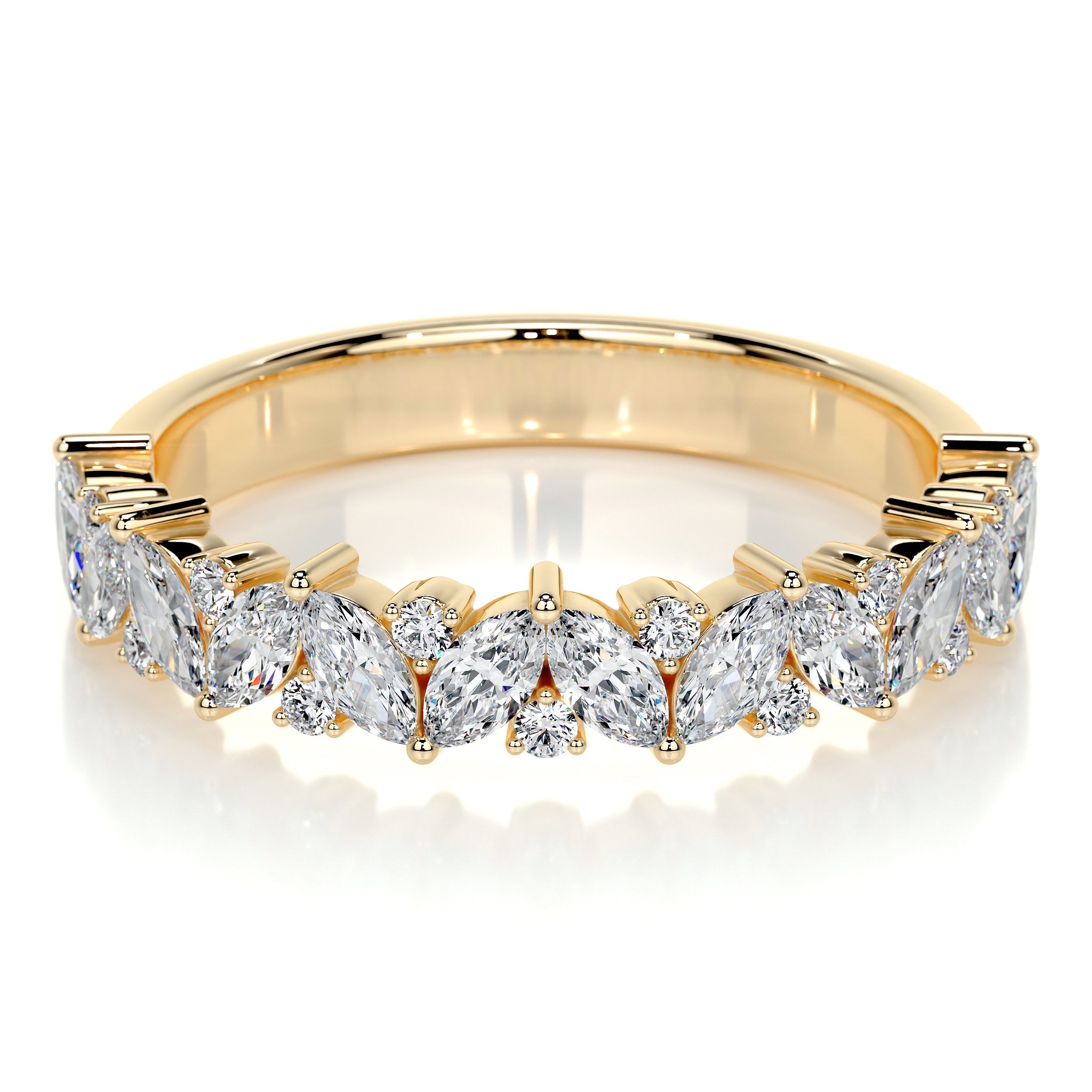 Regina Lab Grown Diamond Wedding Ring   (1 Carat) -18K Yellow Gold (RTS)