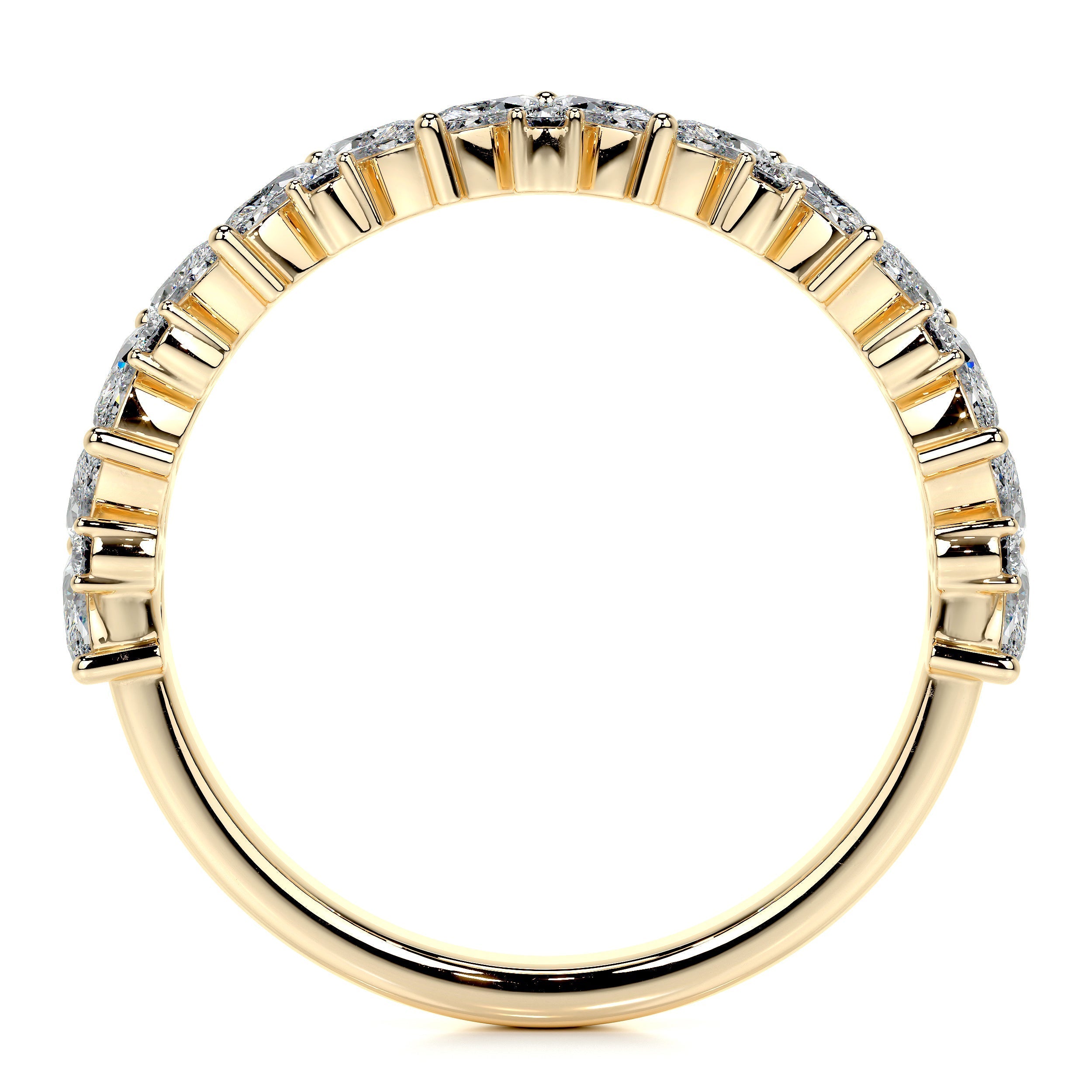 Regina Lab Grown Diamond Wedding Ring   (1 Carat) -18K Yellow Gold (RTS)