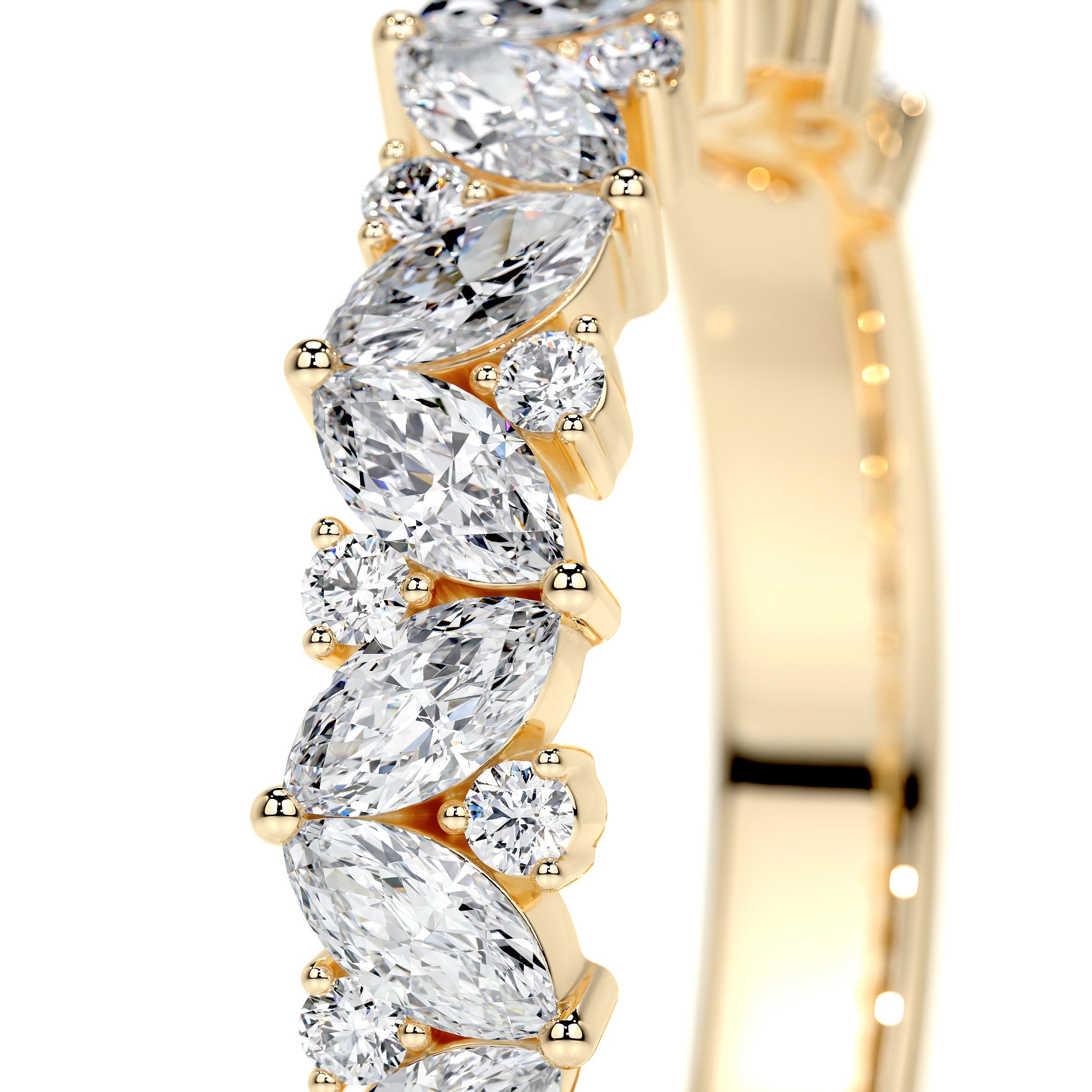 Regina Lab Grown Diamond Wedding Ring   (1 Carat) -18K Yellow Gold (RTS)