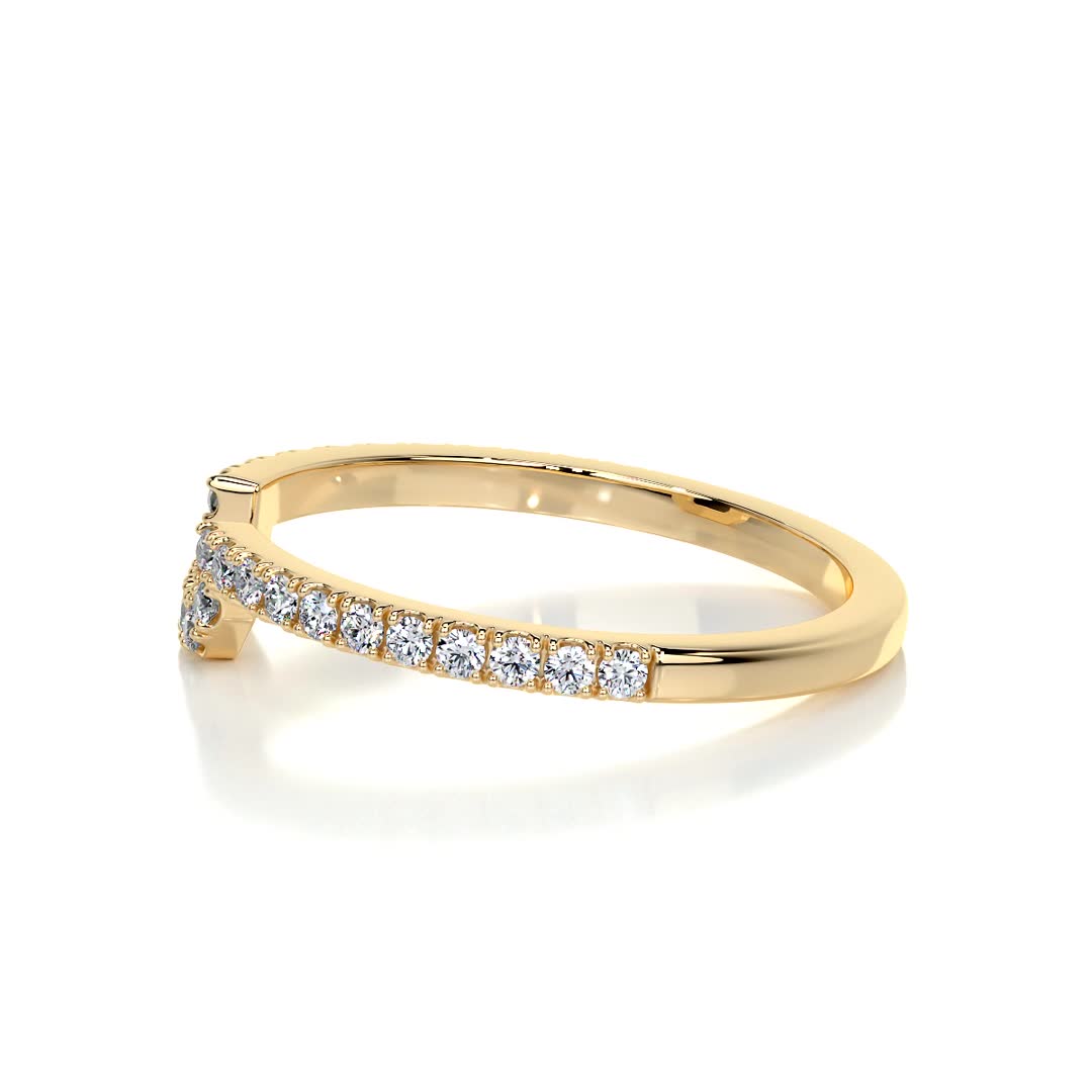 Luna Lab Grown Diamond Wedding Ring   (0.30 Carat) -18K Yellow Gold (RTS)