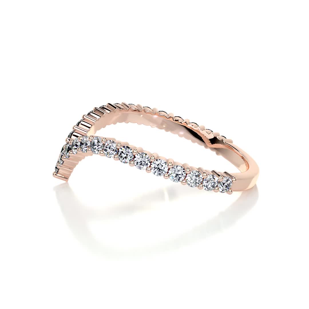 Dawn Lab Grown Diamond Wedding Ring   (0.50 Carat) -14K Rose Gold (RTS)