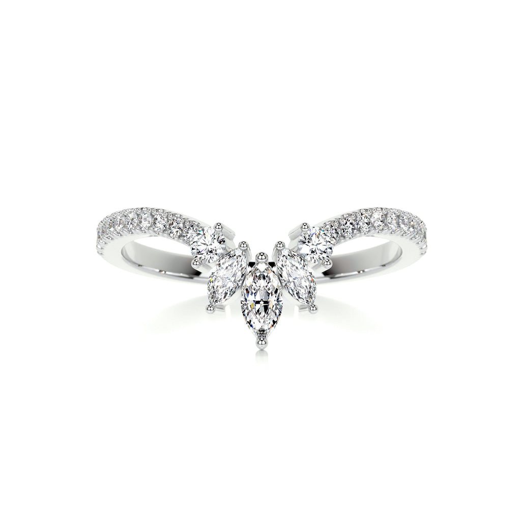 Lauren Diamond Wedding Ring   (0.30 Carat) -18K White Gold (RTS)