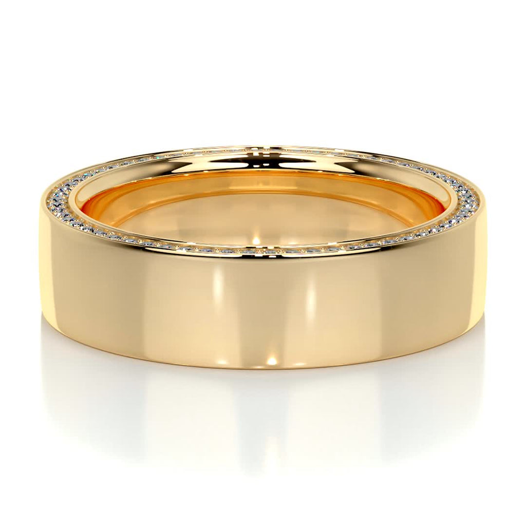 Greg Men's Diamond Wedding Band   (0.50 Carat) -18K Yellow Gold (RTS)