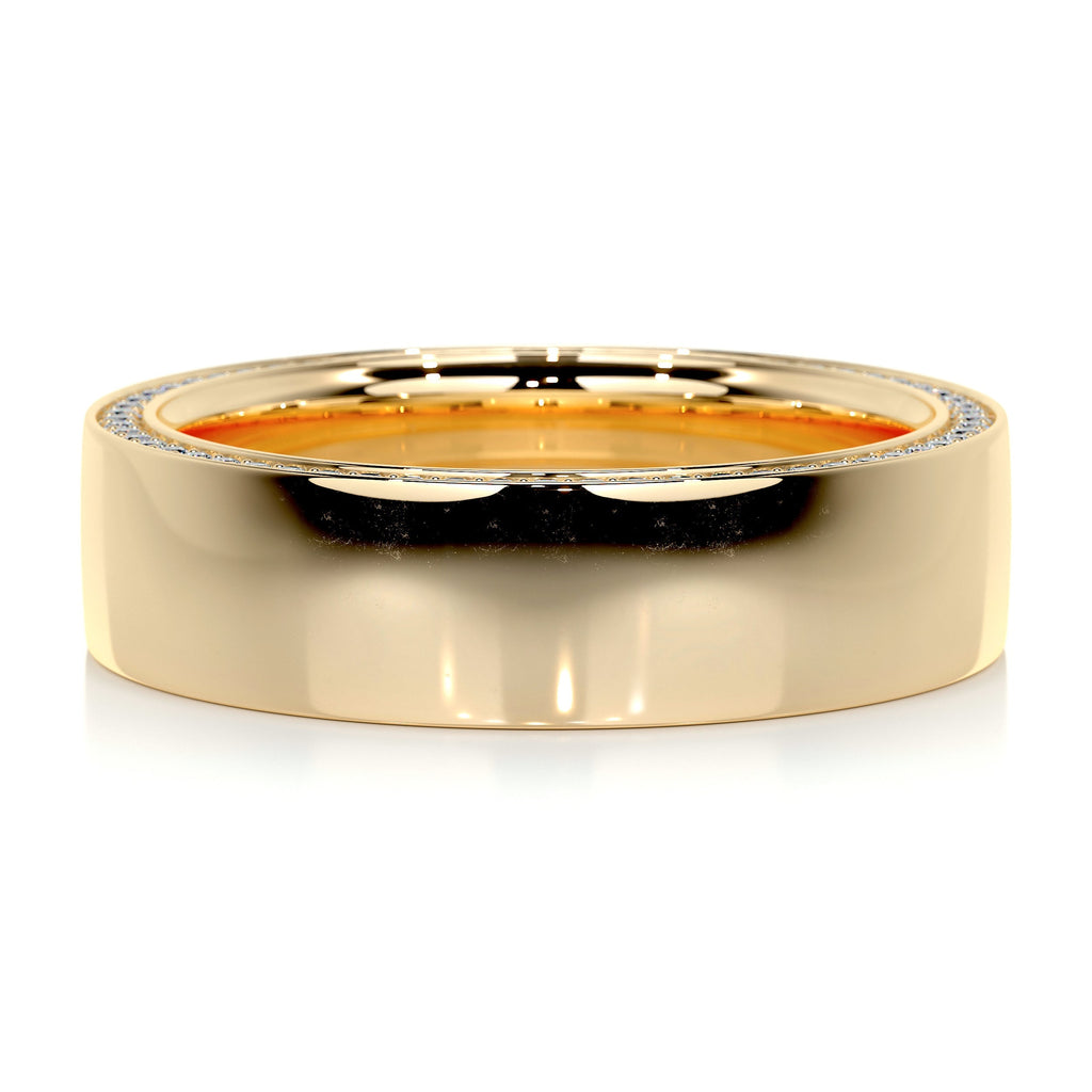 Greg Men's Diamond Wedding Band   (0.50 Carat) -18K Yellow Gold (RTS)