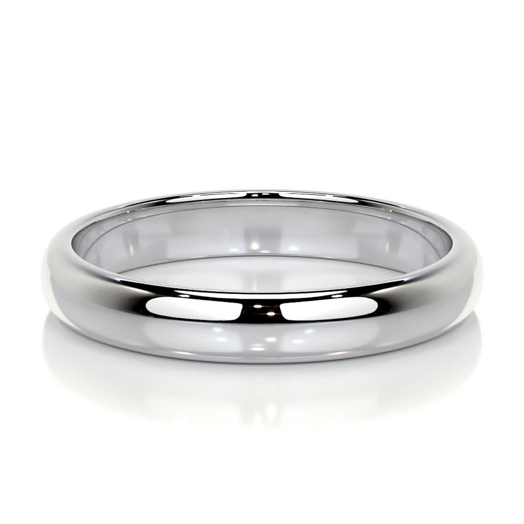 Chris Men's Wedding Band -Platinum (RTS)