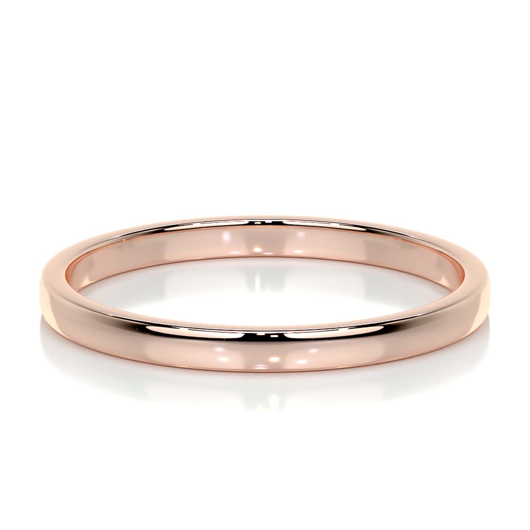 Jack Men's Wedding Band -14K Rose Gold (RTS)
