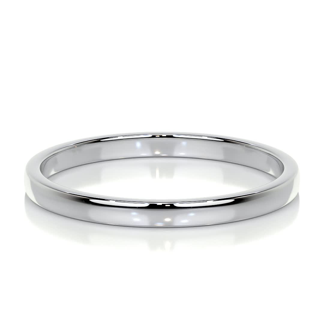 Jack Men's Wedding Band -14K White Gold (RTS)