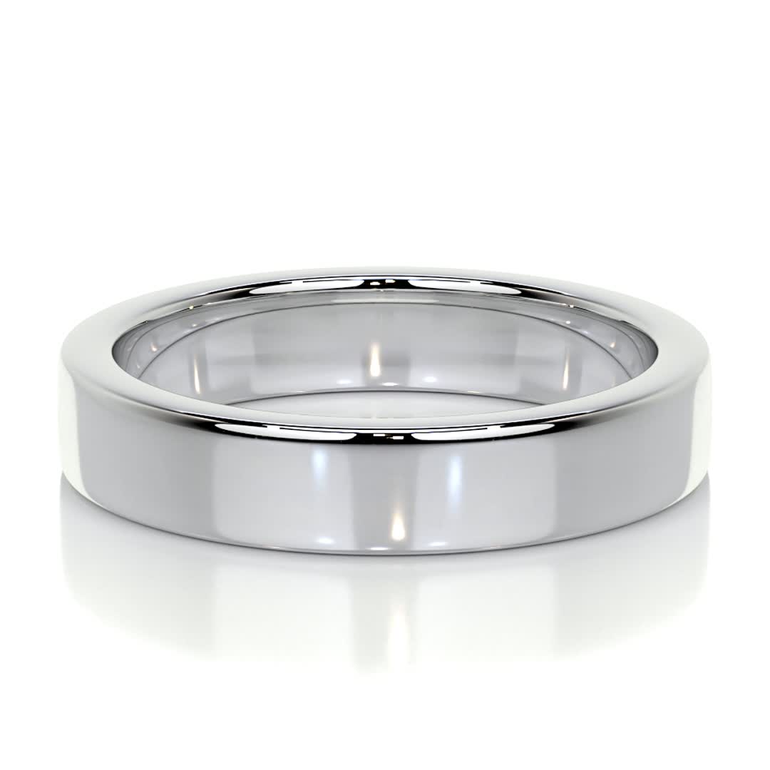 Peter Men's Wedding Band -14K White Gold (RTS)