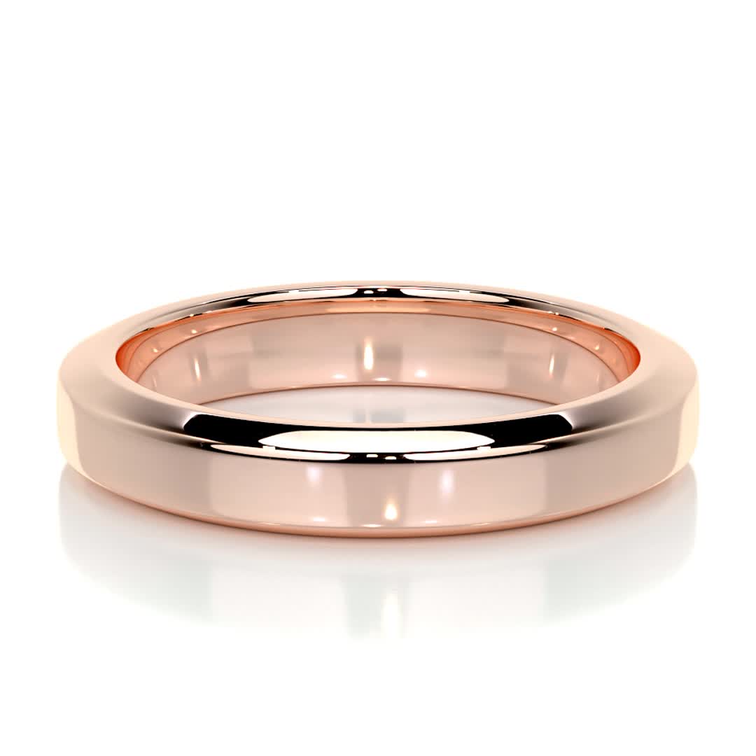 Lewis Men's Wedding Band -14K Rose Gold (RTS)