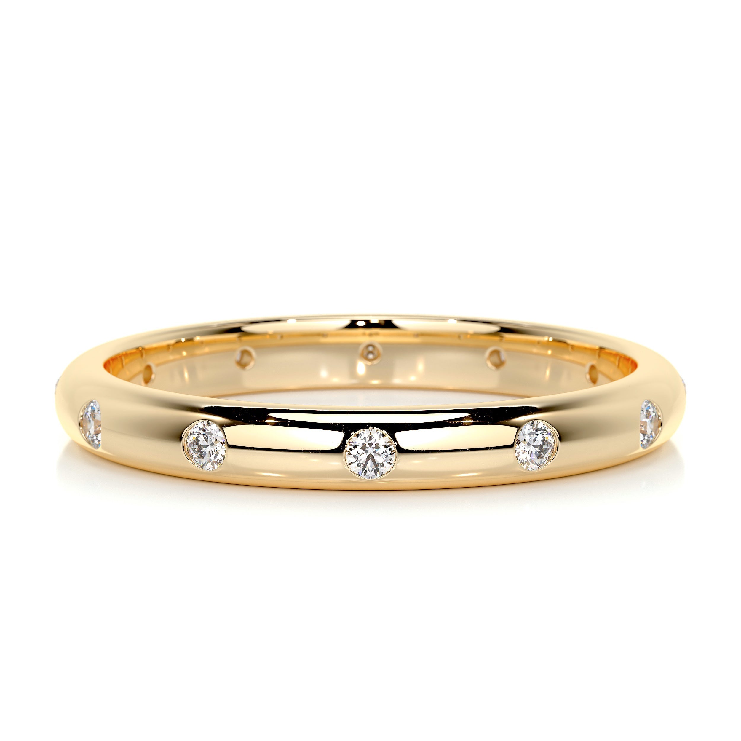 Jenni Men's Diamond Wedding Band   (0.20 Carat) -18K Yellow Gold (RTS)