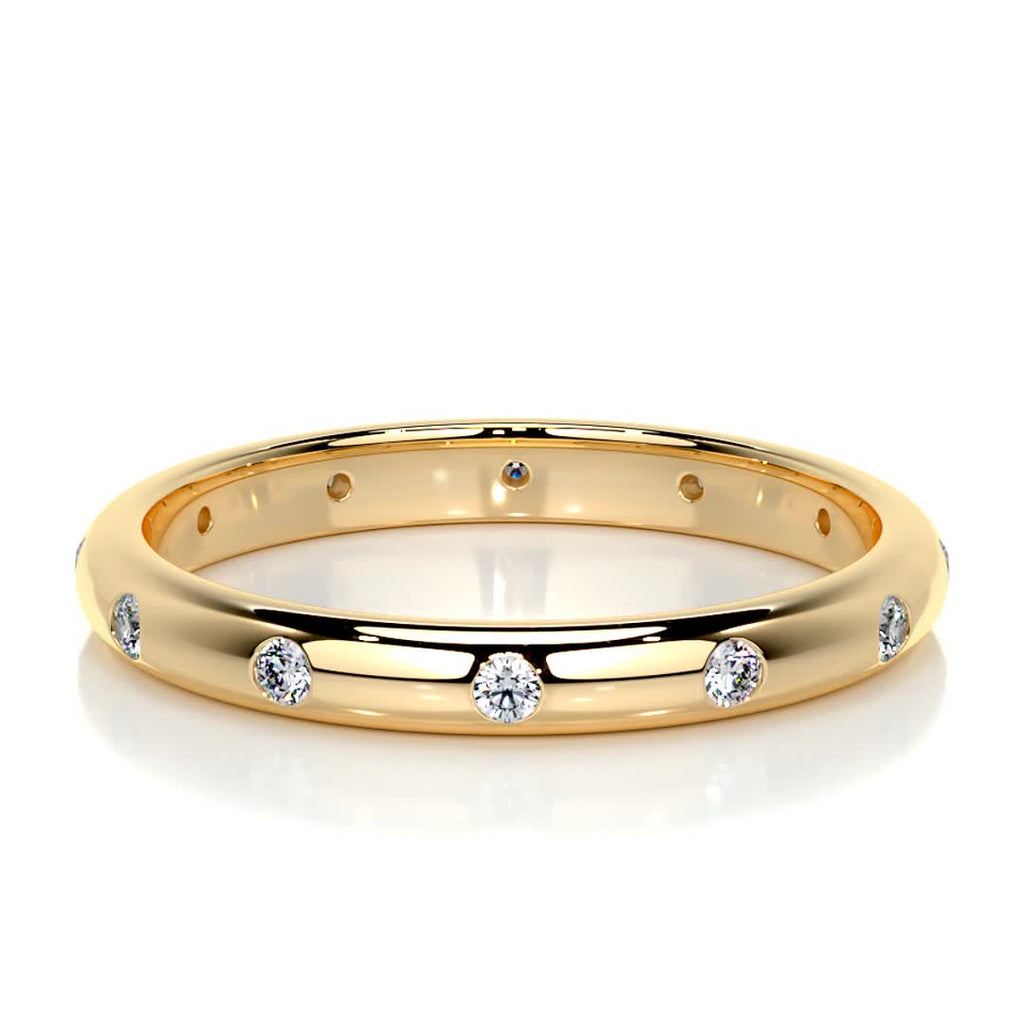 Jenni Men's Diamond Wedding Band   (0.20 Carat) -18K Yellow Gold (RTS)