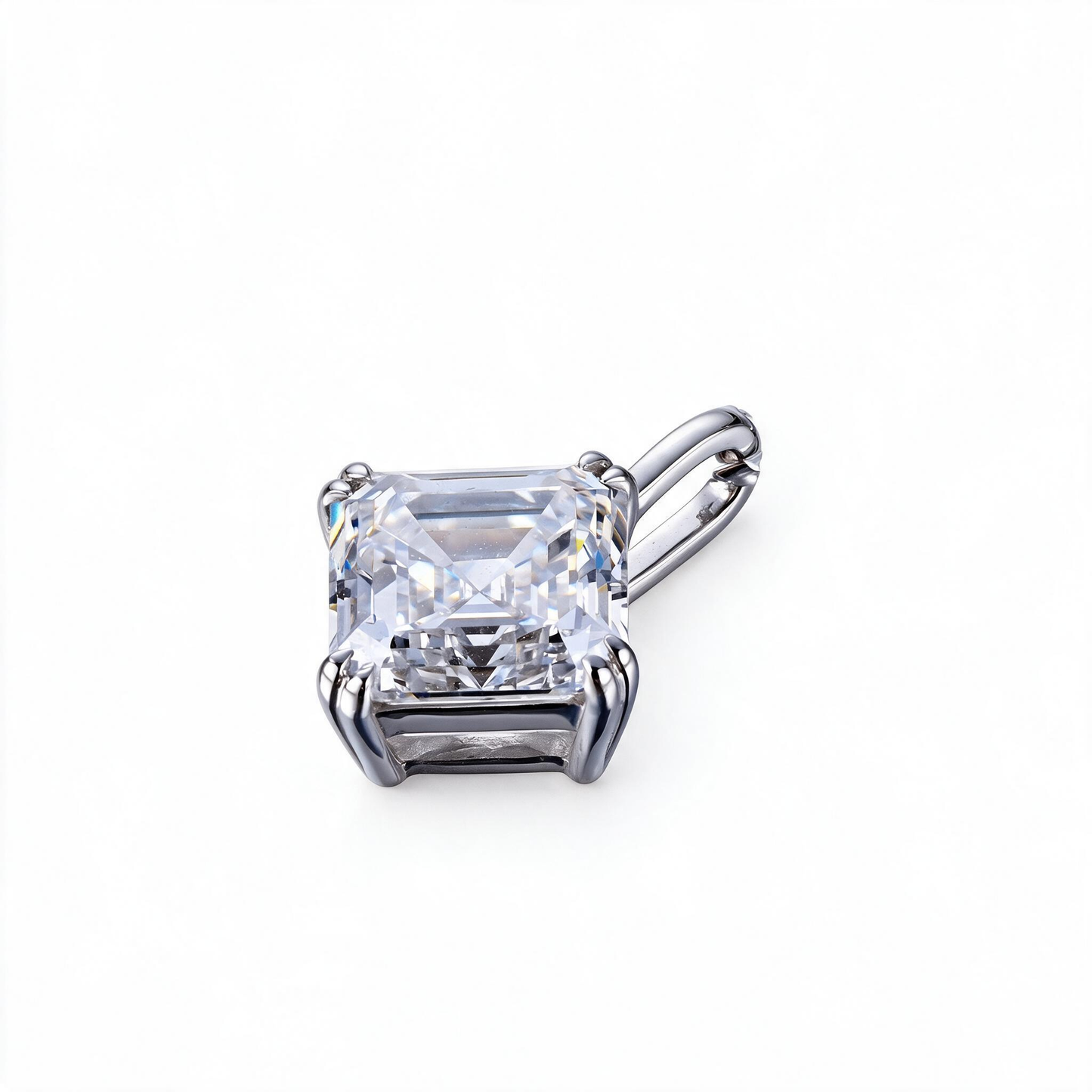 2.02ct Lab Grown Diamond Asscher Cut Pendant