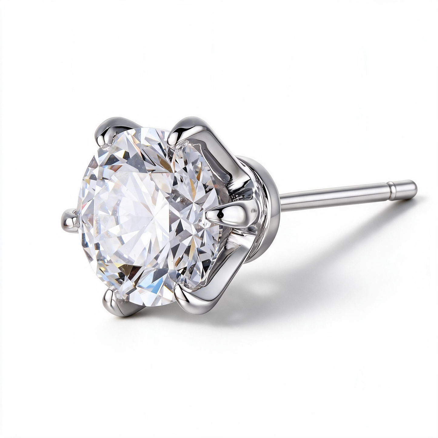2.12ct Lab Grown Diamond IGI Certified Six Prong Stud Earrings