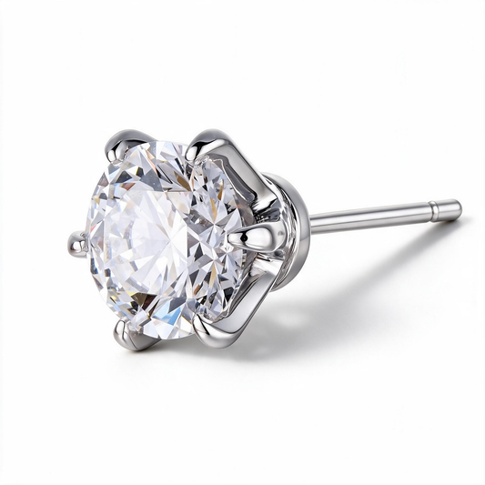 2.12ct Lab Grown Diamond IGI Certified Six Prong Stud Earrings