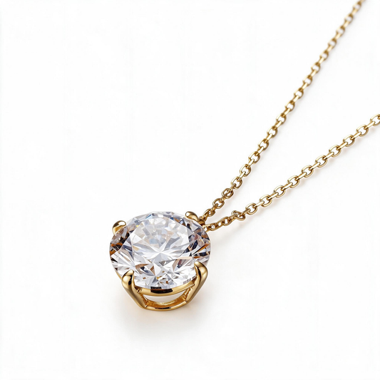 2.24ct Lab Grown Diamond Four Prong Necklace