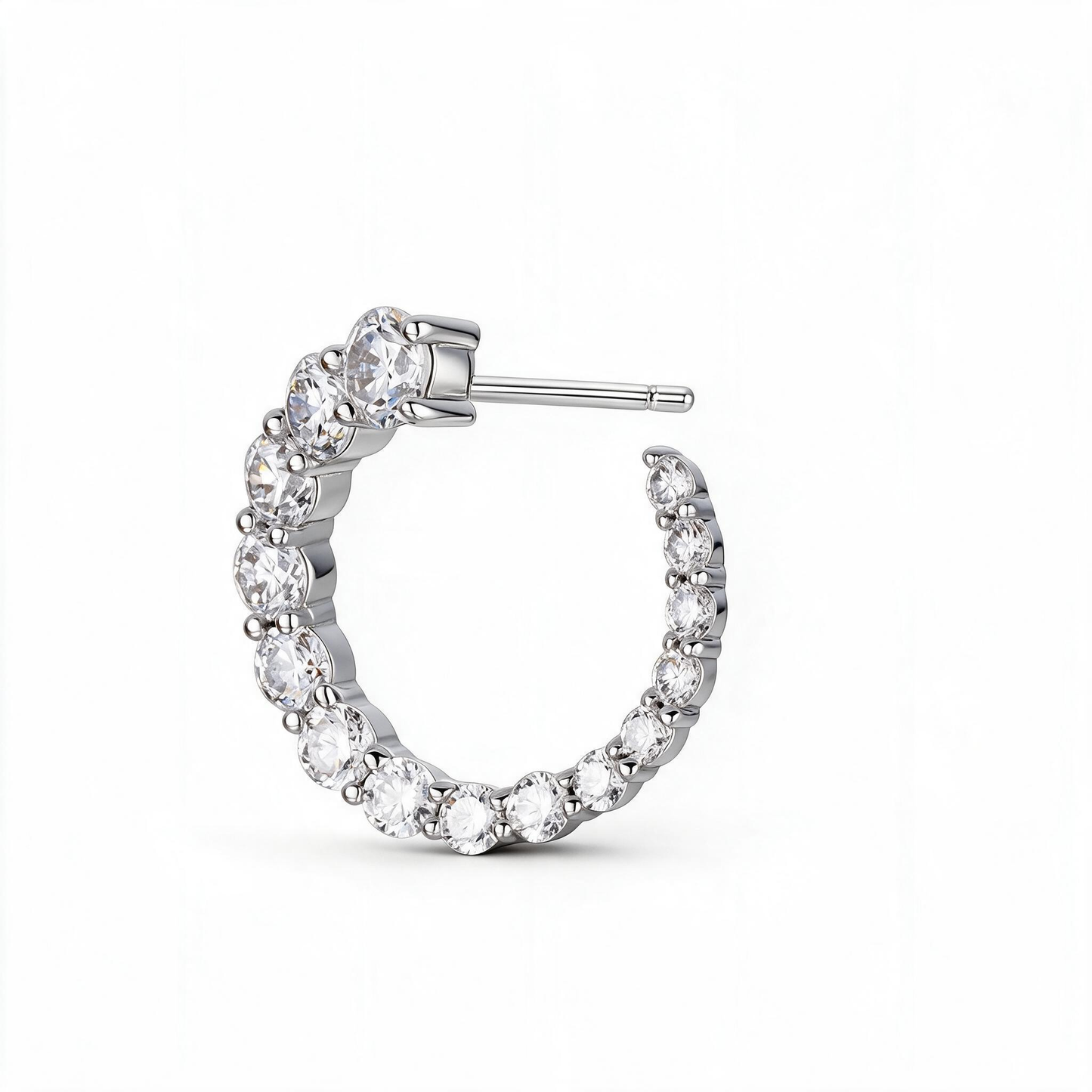 1.4ct Lab Grown Diamond Gradual Spiral Halo Earrings