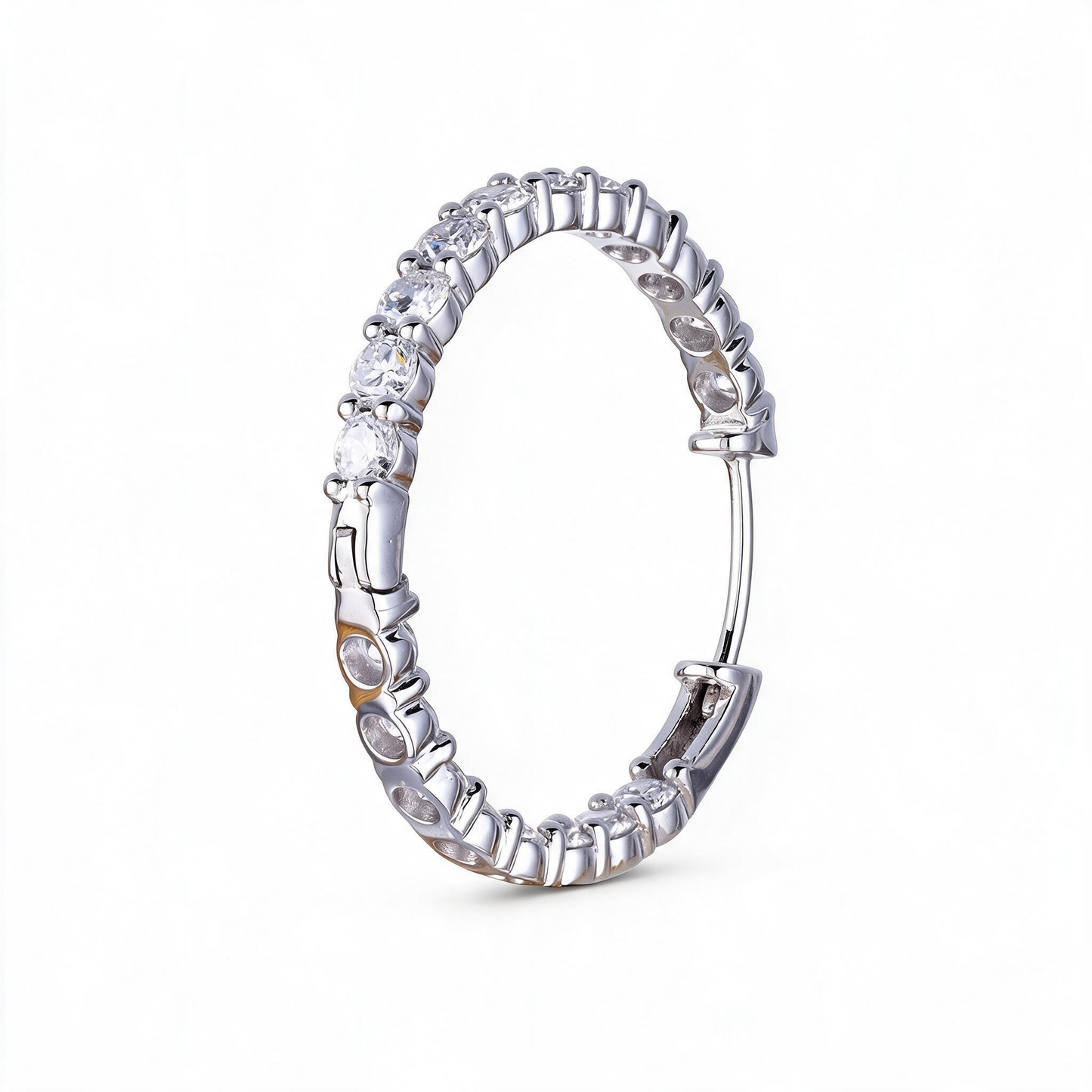 2.26ct Lab Grown Diamond Hoop Earrings XL