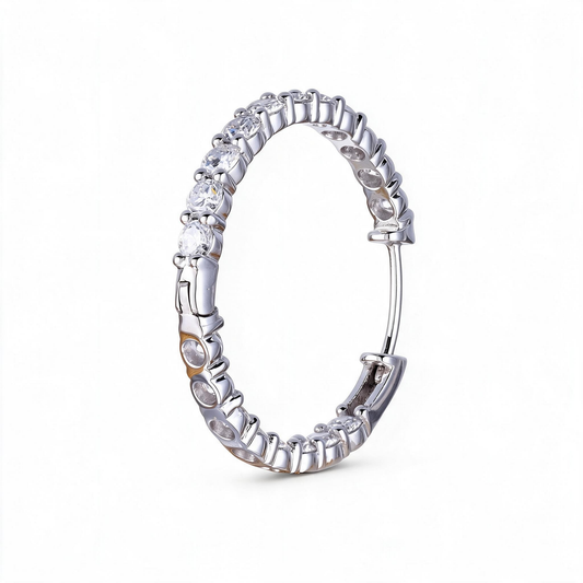 2.26ct Lab Grown Diamond Hoop Earrings XL