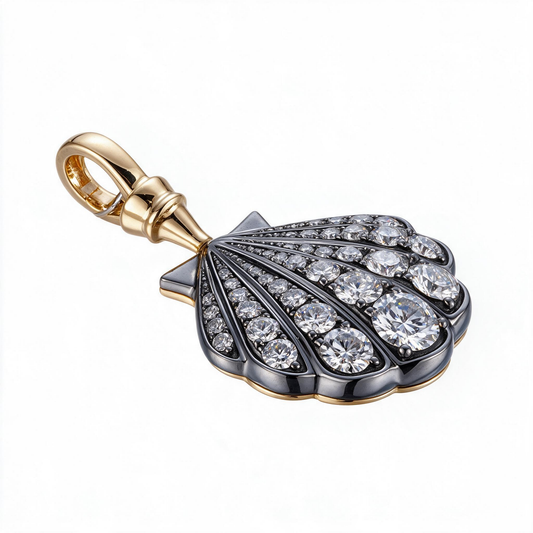 1.27ct Lab Grown Diamond Scallop Pendant JESSICA-LS