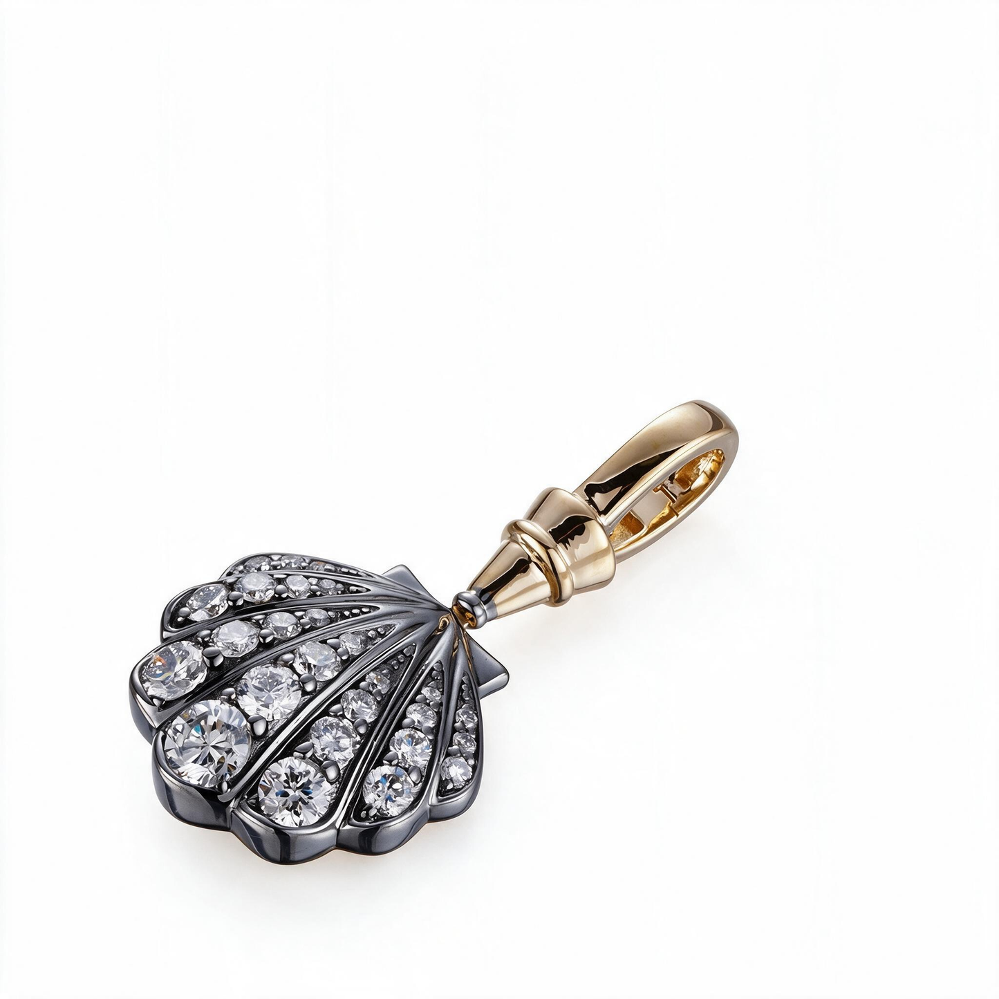 0.55ct Lab Grown Diamond Scallop Pendant JESSICA-S
