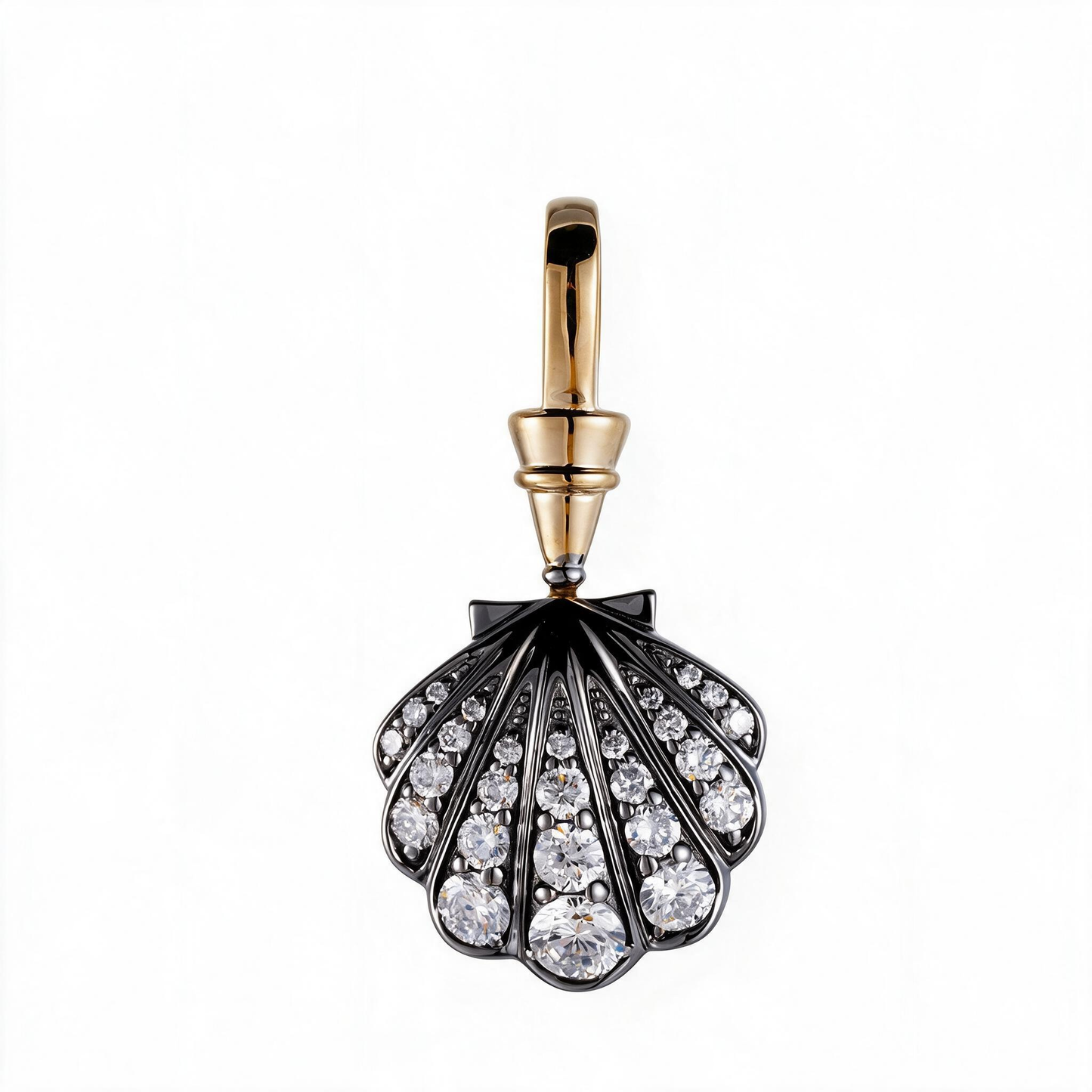 0.55ct Lab Grown Diamond Scallop Pendant JESSICA-S